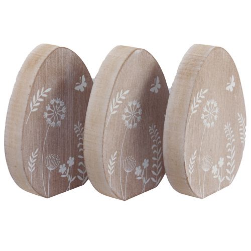 Floristik24 Table decoration wooden decoration Easter egg wooden egg stand 14.5cm 3 pieces