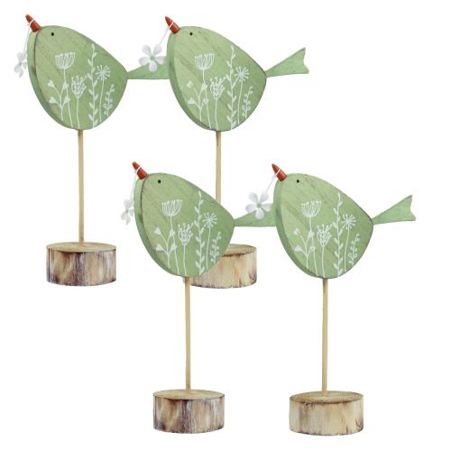 Floristik24 Decorative bird table decoration Easter wooden decoration mint 18x13.5cm 4 pieces