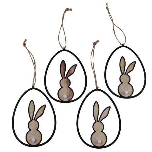 Product Easter bunny decoration for hanging Easter decoration wood 13cm 4pcs