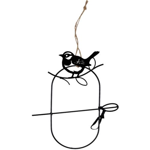 Product Hanging decoration metal decorative birds black 18×22.5cm 3pcs