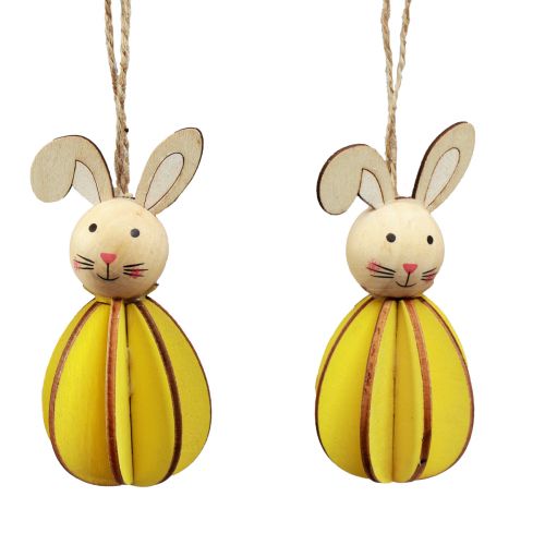 Floristik24 Easter decoration for hanging Easter bunnies wooden hanging decoration H9.5cm 8pcs