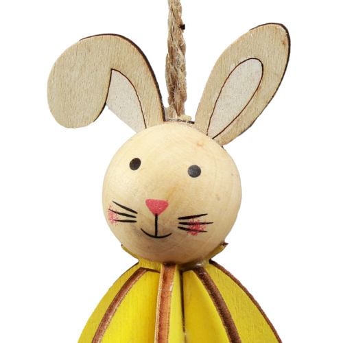Easter decoration for hanging Easter bunnies wooden hanging decoration H9.5cm 8pcs