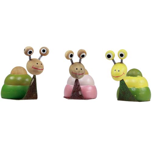 Table decoration spring decoration snail spring decoration 8cm 3 pieces