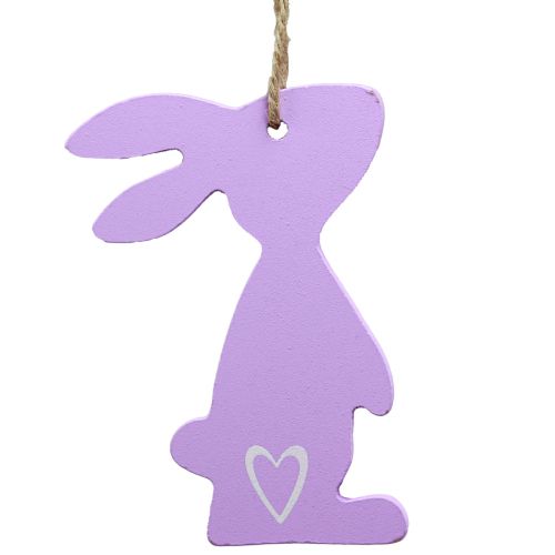 Product Easter bunny decoration hanging decoration wood Easter decoration pastel 10cm 10pcs