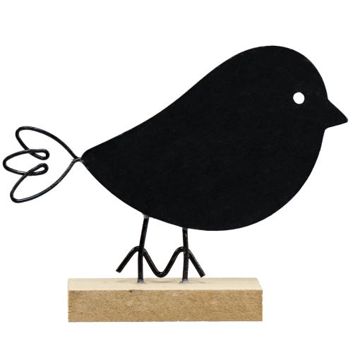 Product Decorative Birds Black Wooden Birds Wooden Decoration Spring 13.5cm 6 Pcs