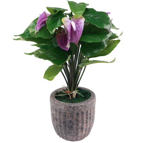 Floristik24 Artificial flowers Artificial Anthuriums Artificial plants in pot 41cm