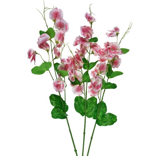 Floristik24 Artificial flowers pink white vetch Vicia garden flowers 61cm 3pcs