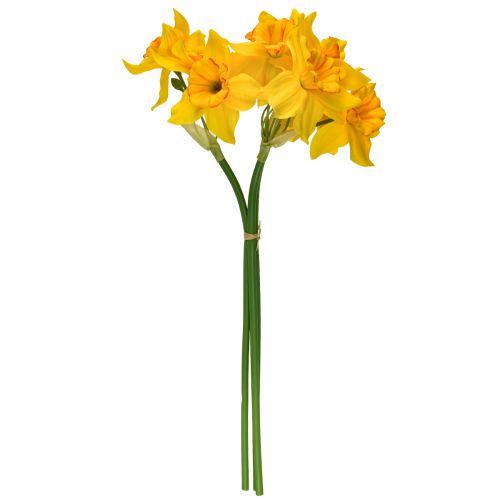 Product Narcissus Decoration Artificial Flowers Yellow Daffodils 38cm 3 Pcs