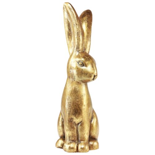 Floristik24 Decorative Easter Bunny Gold Easter Decoration Rabbit Sitting Antique H50cm