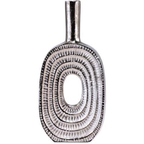 Floristik24 Decorative vase silver metal vase snail shell spiral H31cm