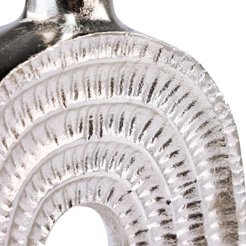 Floristik24 Decorative vase silver metal vase snail shell spiral H31cm