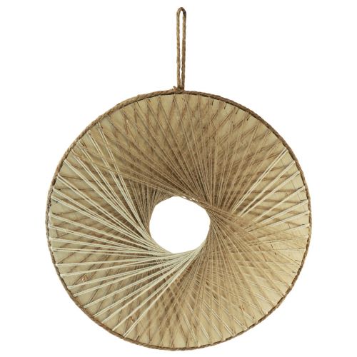 Floristik24 Boho wall decoration decorative ring wood natural natural fibers Ø40cm