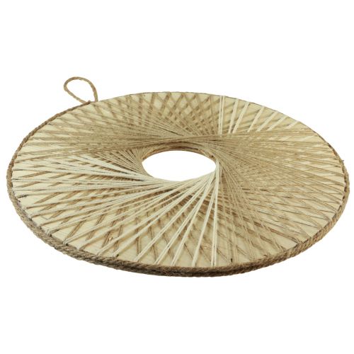 Product Boho wall decoration decorative ring wood natural natural fibers Ø40cm
