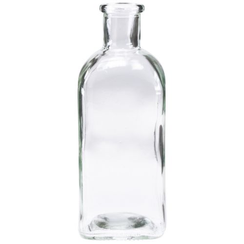 Floristik24 Decorative Bottles Square Mini Vases Glass Clear 7x7x18cm 6pcs