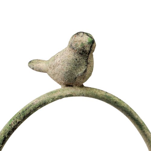 Product Decorative bird drink green antique with skewer Ø11cm H55cm