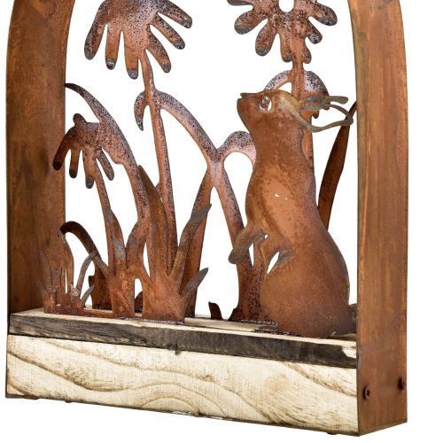 Product Easter decoration rust bunnies decoration hanging decoration metal 20×5×29.5cm