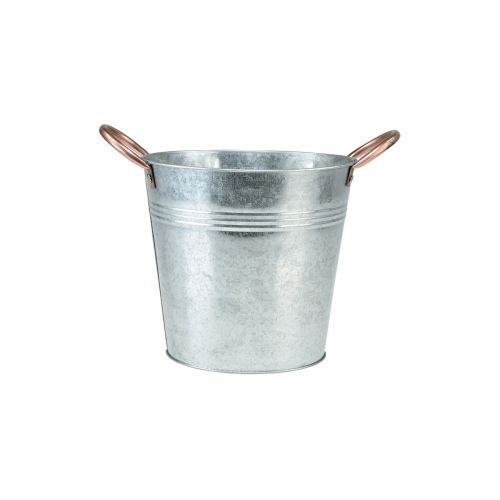 Floristik24 Mini flower pot with handles metal bucket Ø12cm H10cm 6pcs
