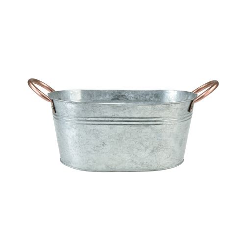 Floristik24 Flower bowl with handles decorative metal bowl 17.5×12×9cm