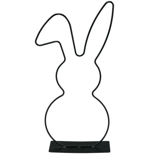 Floristik24 Decoration Rabbit Black Metal Stand Easter 30cm 4 Pcs