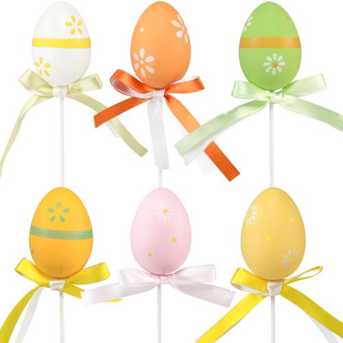 Product Easter Eggs Decoration Flower Plugs Decorative Plugs Colored 6cm 12 Pcs