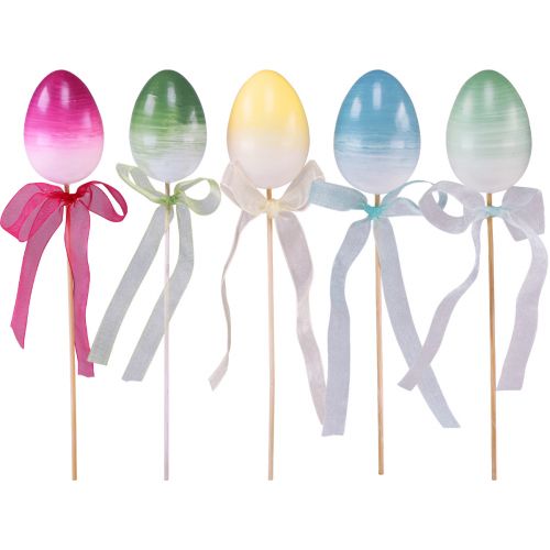 Product Flower Stick Easter Egg Plastic Eggs Colored 4×5.5cm 10 Pcs