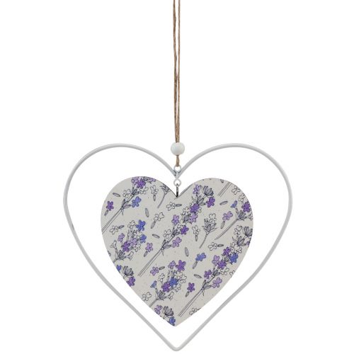 Product Decorative Hearts for Hanging White Lilac 18.5×17cm 4 pcs