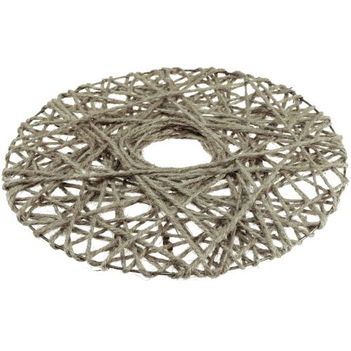 Floristik24 Decorative ring wreath covered with metal natural fiber summer decoration Ø30cm