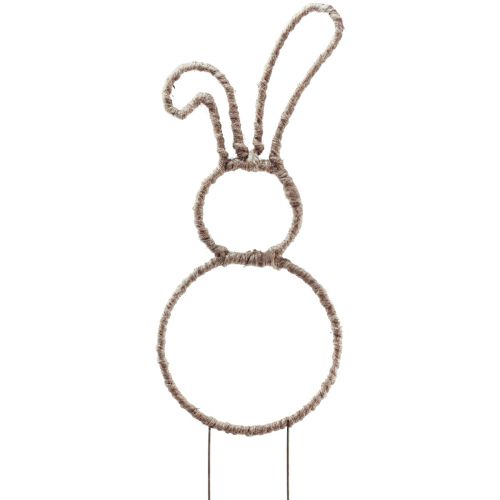 Product Easter Bunny Decoration Deco Plug Rabbit Metal Natural H36cm 4 Pcs