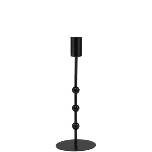 Floristik24 Stick candle holder candlestick black metal Ø7cm H19.5cm