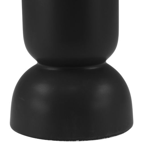 Product Ceramic Vase Black Modern Oval Shape Ø11cm H25.5cm