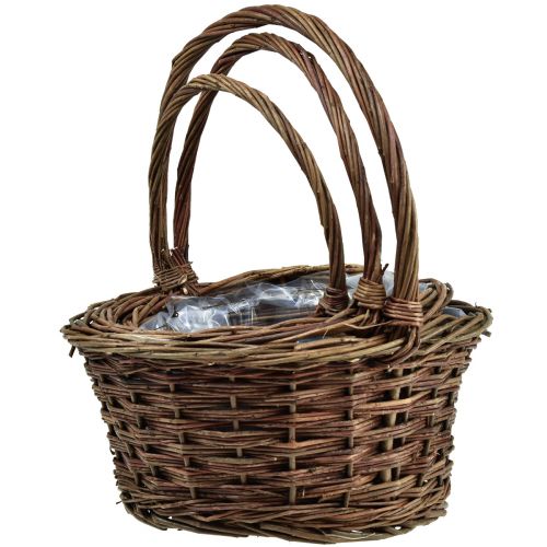 Product Basket with handle plant basket round Ø27/23/19cm set of 3