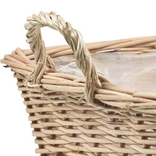 Product Plant basket rectangular wicker natural 39/33/27cm set of 3