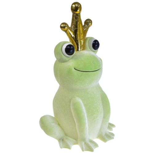 Product Decorative frog with crown frog king decoration light green 40,5cm