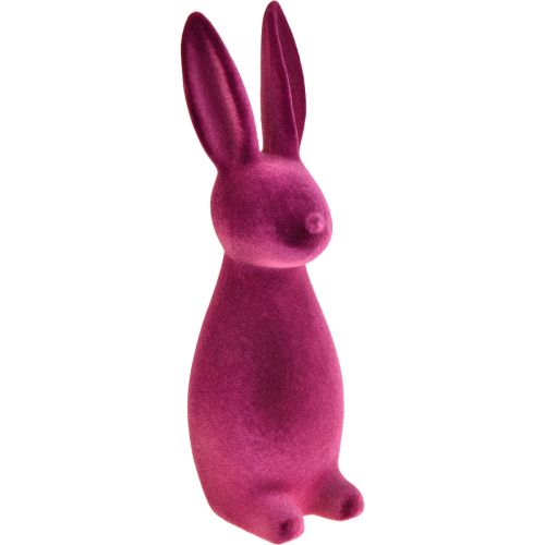 Flocked Bunny Easter Bunny Decoration – 2nd Choice – Violet 15×15.5×47cm