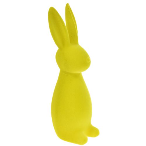 Easter Bunny Decoration Yellow-Green – 2nd Choice – Standing Flocked 15×15.5×47cm