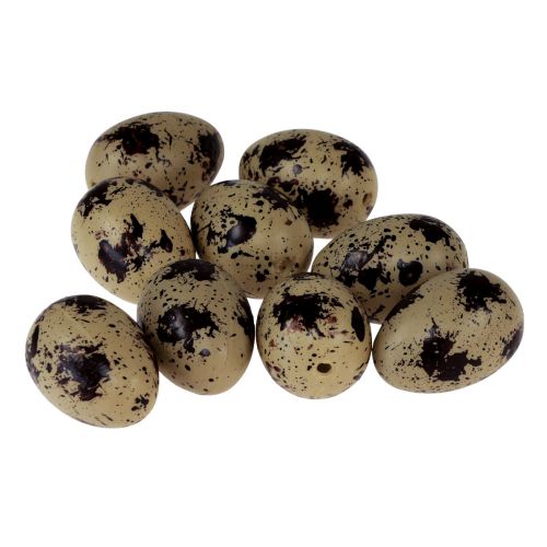 Floristik24 Artificial Quail Eggs Decorative Eggs Green Plastic 4cm 24 pcs