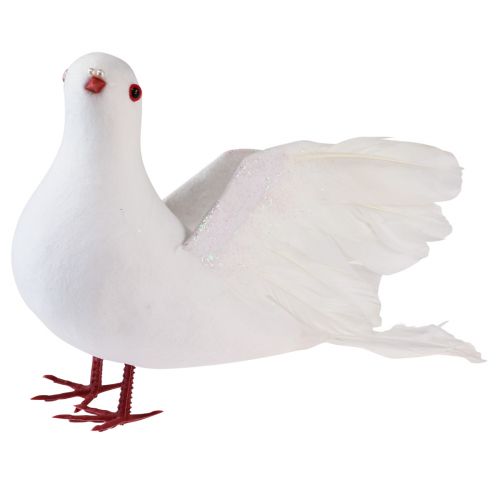 Floristik24 Wedding decoration dove white wedding doves decoration 17×23cm