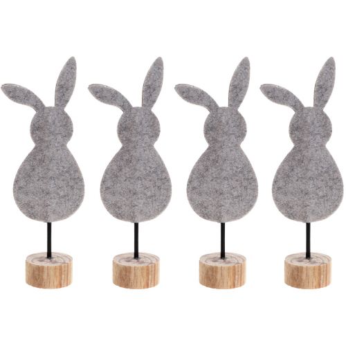 Product Stand Table Decoration Easter Bunny Decoration Felt Grey 28.5cm 4 Pcs
