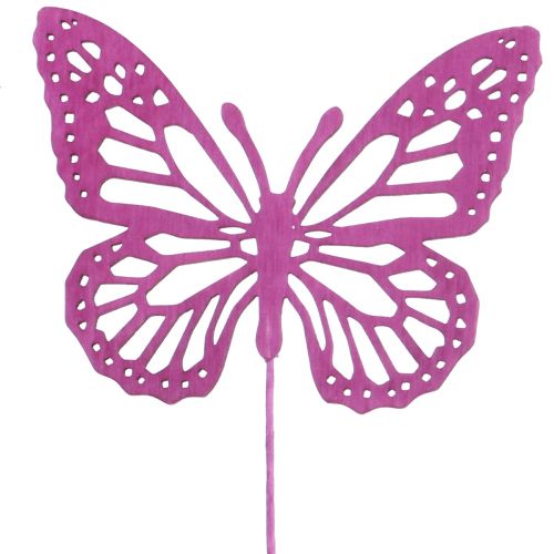 Product Spring decoration flower plugs wooden decorative butterflies 28cm 18 pcs
