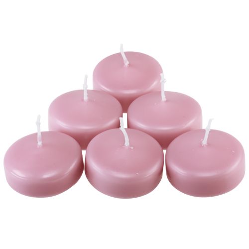 Floristik24 Floating Candles Floating Candles Pink Ø4.5cm H3cm 8 pcs