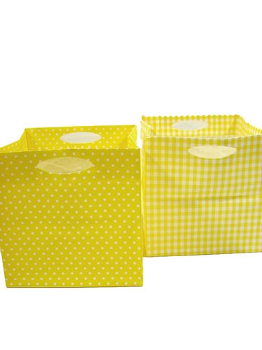 Floristik24 Plastic bag 12x12cm 12pcs. yellow