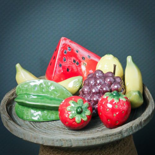 Floristik24 Melon piece ceramic 12cm 3pcs