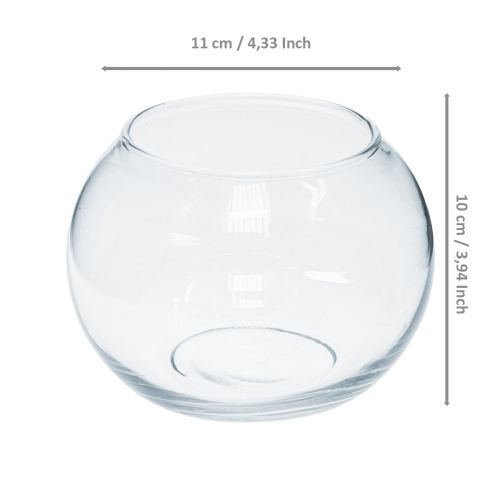 Product Ball vase glass flower vase round glass decoration H10cm Ø11cm