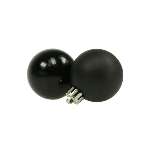 Floristik24 Christmas ball plastic Ø4cm black 16pcs