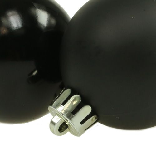 Product Christmas ball plastic Ø4cm black 16pcs