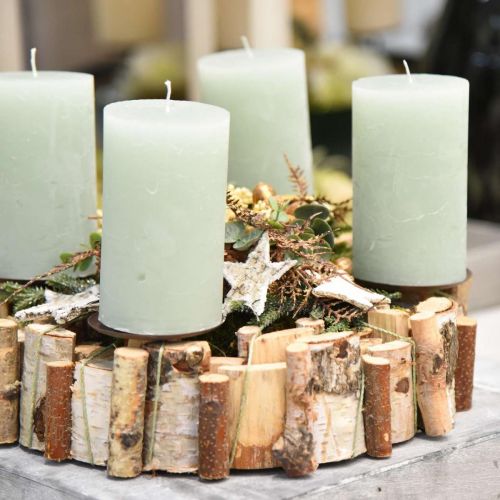 Floristik24 Advent wreath birch decoration wreath wood and branches Ø32cm H8cm
