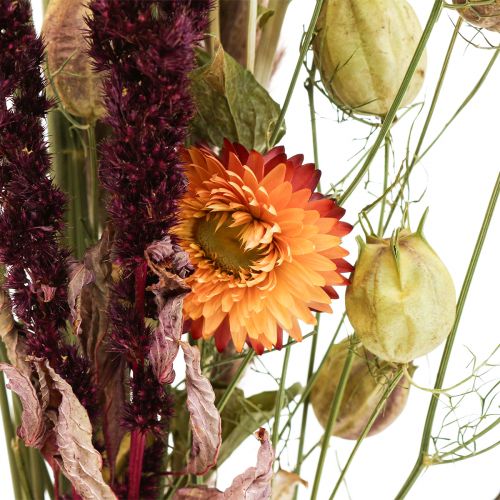 Bouquet of dried flowers straw flowers orange purple 55cm 70g