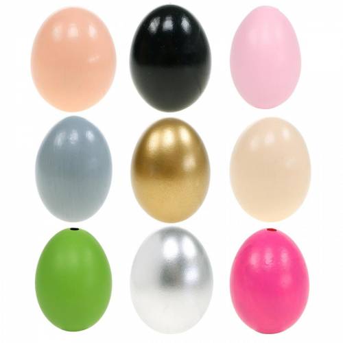 Floristik24 Chicken Eggs Blown Eggs Easter Decoration Various Colors Pack of 10