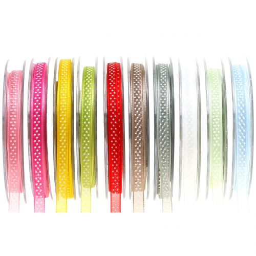 Floristik24 Decorative ribbon with dots 7mm L20m