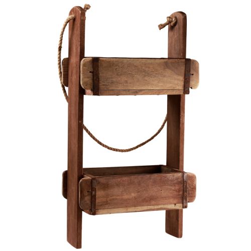 Product Brick shape wooden planter box wooden box hanging basket H60cm